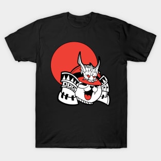 shoneko cat japan samurai T-Shirt